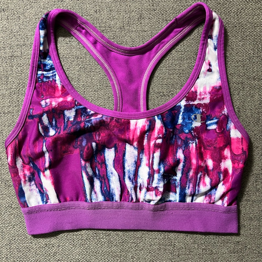 Champion Women's Purple and Pink Sports Bra